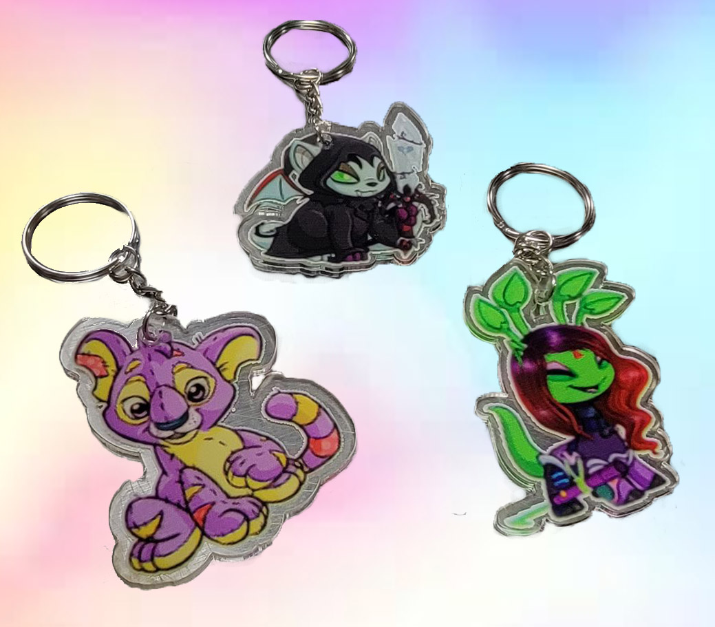 Neopets – Custom Neopet Acrylic Keychain Charms (Officially Licensed) -  Geekify Inc